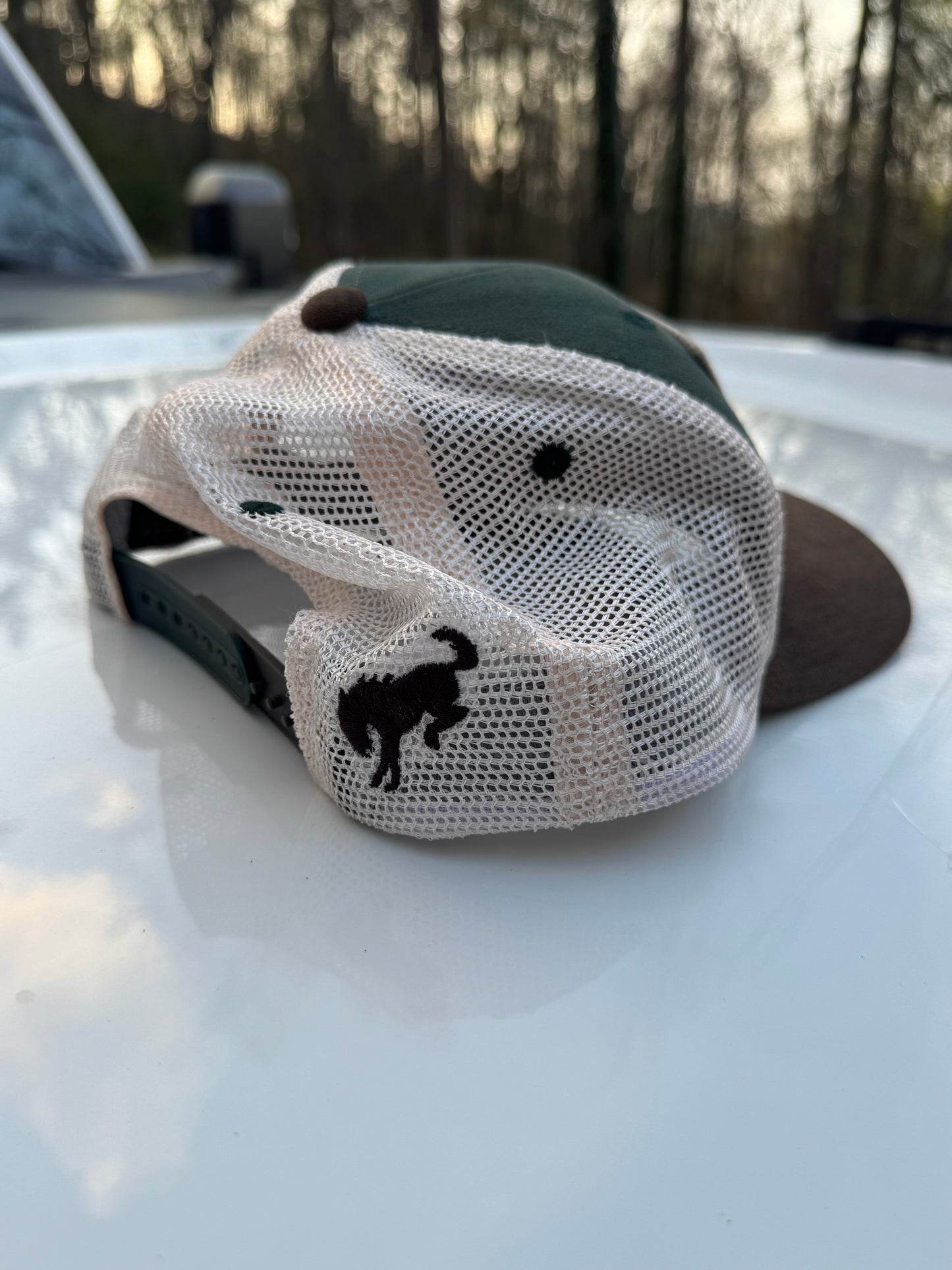 Bronco Forest Green soft mesh trucker hat