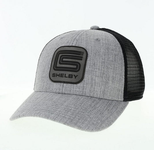 Carroll Shelby Hat - Heather Grey w/Grey Leather Patch