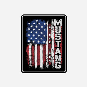 11x14 Garage Sign - Mustang Flag