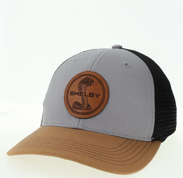 Shelby Round Logo Hat - Brown Leather Patch