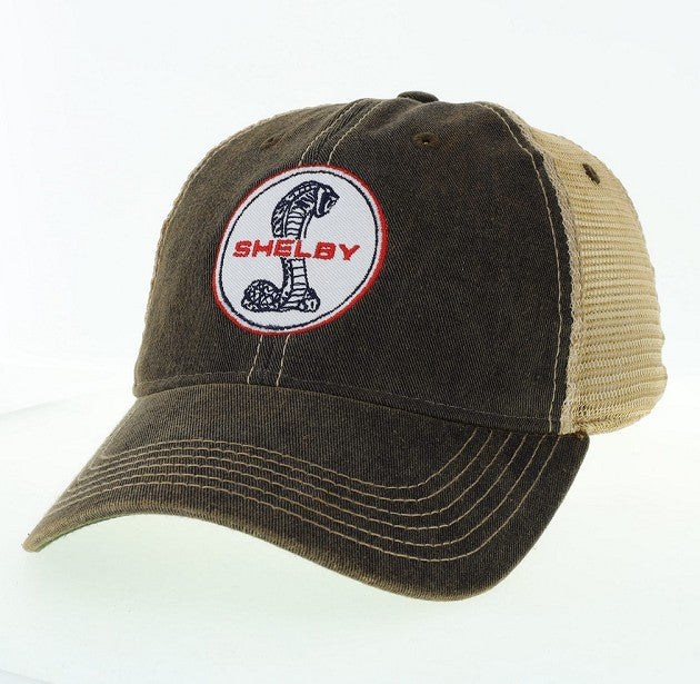 Shelby Round Logo Hat - Black w/Color Patch