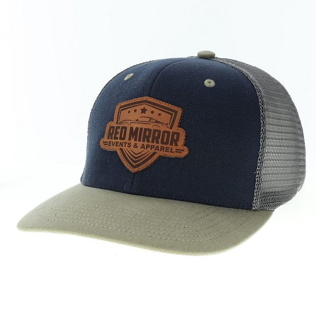 Red Mirror Events Hat - Brown Leather Patch