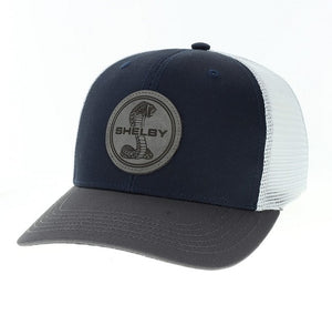 Shelby Round Logo Hat - Grey Leather Patch